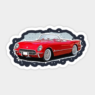 Retro American Classic 1953 Corvette Sticker